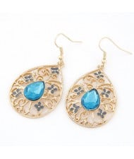 Hollow-out Water-drop Design Fashion Earrings