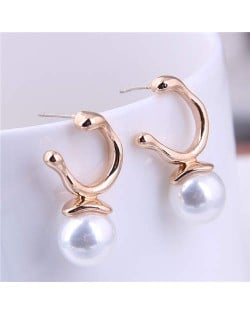 Simple Elegant Pearl Office Lady Fashion Women Wholesale Costume Earrings