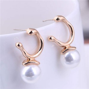 Simple Elegant Pearl Office Lady Fashion Women Wholesale Costume Earrings