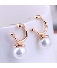 Simple Elegant Pearl Office Lady Fashion Women Wholesale Costume Earrings