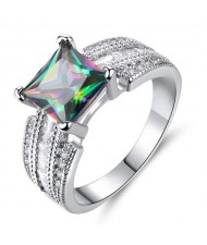 Classic Design Square Setting Wide Fashion Women Wholesale Ring