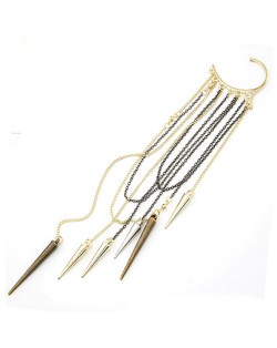 Punk Fashion Rivets Tassels Unilateral Earring
