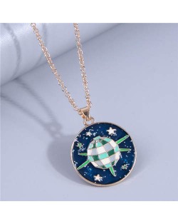 Unique Design Satellite Pendant Golden Chain Fashion Women Wholesale Necklace