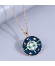 Unique Design Satellite Pendant Golden Chain Fashion Women Wholesale Necklace