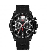 Rivets Casual Fashion Design Waterproof Luminous Dial Multifunctional Men Sport Wrist Watch