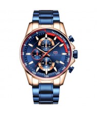 Big Index High Fashion Waterproof Luminous Hand Design Multifunctional Men Sport Wrist Watch