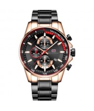 Big Index High Fashion Waterproof Luminous Hand Design Multifunctional Men Sport Wrist Watch
