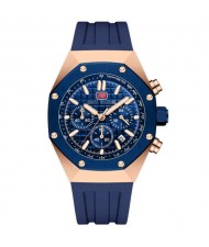 Rivets Embellished Octagon Cool Fashion Waterproof Luminous Hand Multifunctional Men Sport Wrist Watch