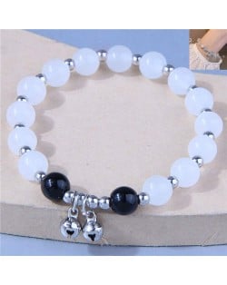 Bells Pendant Graceful Beads Office Lady Style Wholesale Bracelet - Black