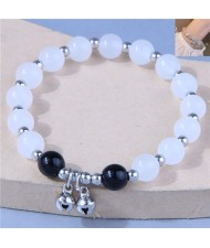 Bells Pendant Graceful Beads Office Lady Style Wholesale Bracelet - Black