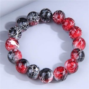 Abstract Art Design Beads Fashion Women Wholesale Bracelet - Red