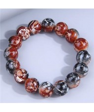 Abstract Art Design Beads Fashion Women Wholesale Bracelet - Brown