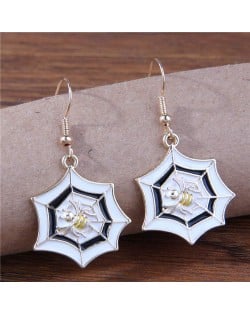 Halloween Style Spider Web Horror Atmosphere Unique Fashion Earrings