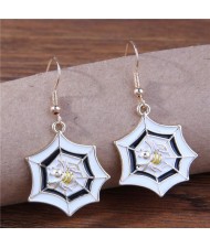 Halloween Style Spider Web Horror Atmosphere Unique Fashion Earrings