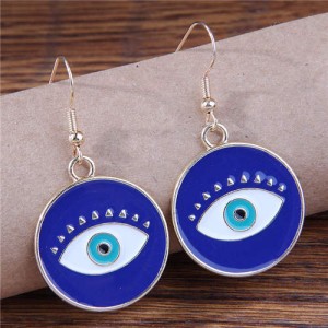 Halloween Fashion Evil Eye Design Unique Style Women Wholesale Earrings - Blue
