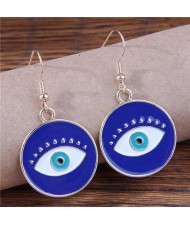 Halloween Fashion Evil Eye Design Unique Style Women Wholesale Earrings - Blue