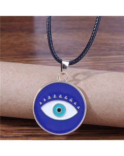Halloween Fashion Unique Evil Eye Rope Wholesale Costume Necklace - Blue