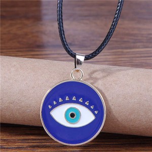 Halloween Fashion Unique Evil Eye Rope Wholesale Costume Necklace - Blue