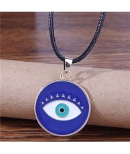 Halloween Fashion Unique Evil Eye Rope Wholesale Costume Necklace - Blue