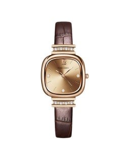 Simple Design Square Dial Business Women Style Fashion Wholesale Watch