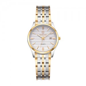 Business Style Classic Stainless Steel Chain Women Watch - Golden with Silver