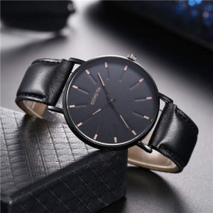 Korean Fashion Simple Design Belt Man Wholesale Watch - Black with Khaki
