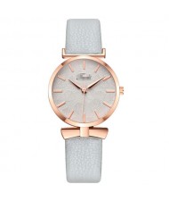 Leaf Texture Surface Minimalist Fashion Women Wholesale Watch - White