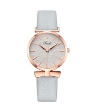 Leaf Texture Surface Minimalist Fashion Women Wholesale Watch - White