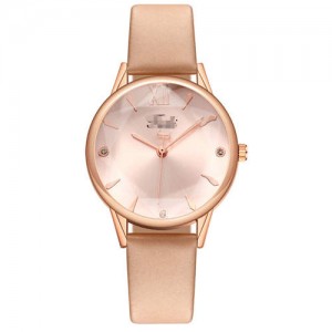 Prismatic Glass Cover Women Minimalist Fashion Wholesale Watch - Pink