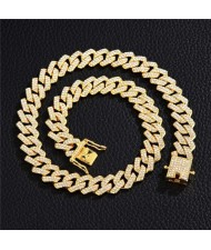 Rhombus Cuban Chain Hip-hop Cool Fashion Wholesale Necklace - Golden