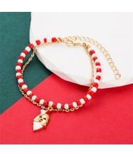 Rhombus Cuban Chain Hip-hop Cool Fashion Wholesale Bracelet - Golden