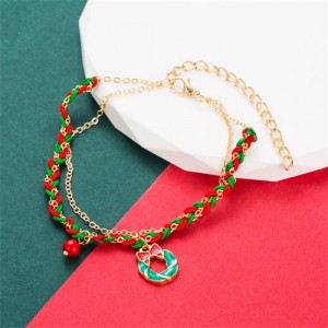 High Quality Fashion Weaving Wholesale Christmas Bracelet - Wreath