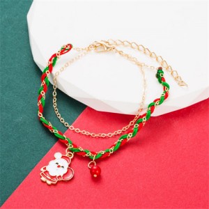 High Quality Fashion Weaving Wholesale Christmas Bracelet - Santa Claus