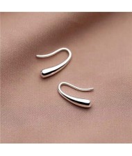 High Fashion Artistic Waterdrop Design Women Earrings - Silver