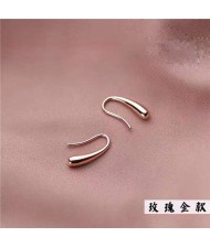 High Fashion Artistic Waterdrop Design Women Earrings - Rose Gold