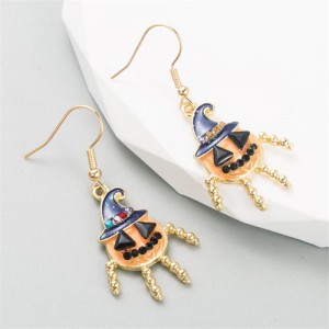 Hip-hop Style Pumpkin Design Halloween Jewelry Wholesale Fashion Earrings