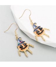 Hip-hop Style Pumpkin Design Halloween Jewelry Wholesale Fashion Earrings