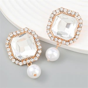 Super Shining Catwalk Style Exaggerated Wholesale Fashion Earrings - Golden