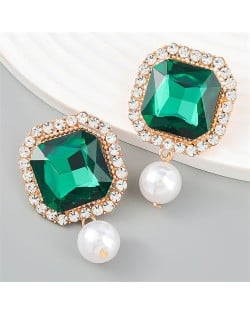 Super Shining Catwalk Style Exaggerated Wholesale Fashion Earrings - Golden