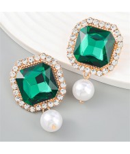 Super Shining Catwalk Style Exaggerated Wholesale Fashion Earrings - Golden