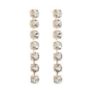 Luxurious Style Glistening Party Fashion Women Wholesale Shoulder Duster Earrings - White
