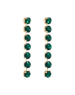 Luxurious Style Glistening Party Fashion Women Wholesale Shoulder Duster Earrings - Green