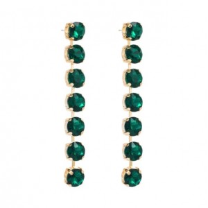 Luxurious Style Glistening Party Fashion Women Wholesale Shoulder Duster Earrings - Green