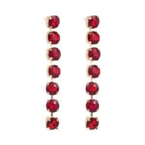 Luxurious Style Glistening Party Fashion Women Wholesale Shoulder Duster Earrings - Red