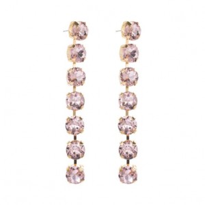 Luxurious Style Glistening Party Fashion Women Wholesale Shoulder Duster Earrings - Pink