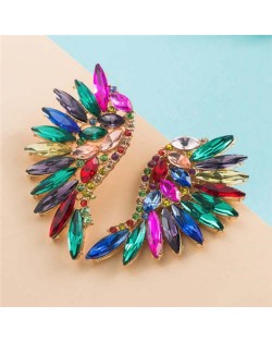 Luxurious Glistening Party Fashion Angel Wings Women Wholesale Stud Earrings - Multicolor