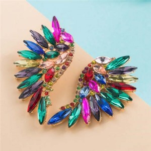 Luxurious Glistening Party Fashion Angel Wings Women Wholesale Stud Earrings - Multicolor