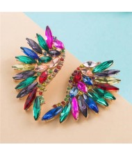 Luxurious Glistening Party Fashion Angel Wings Women Wholesale Stud Earrings - Multicolor