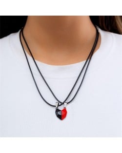 Punk Style Two Cross Pendants Wholesale Fashion Rope Necklace