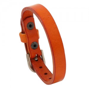Punk Style Simple Fashion Belt Buckle Design Man Wholesale Bracelet - Orange